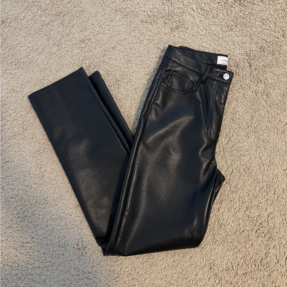 Wilfred Black Faux Leather Pants
